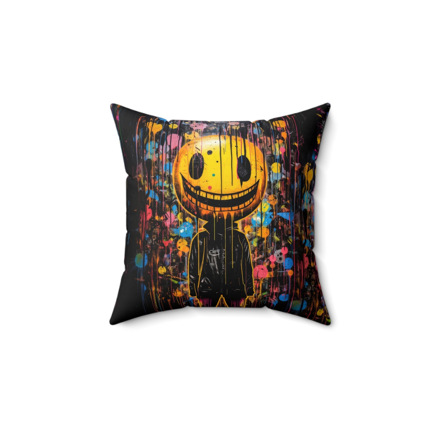 Urban Art Smiley Pillow