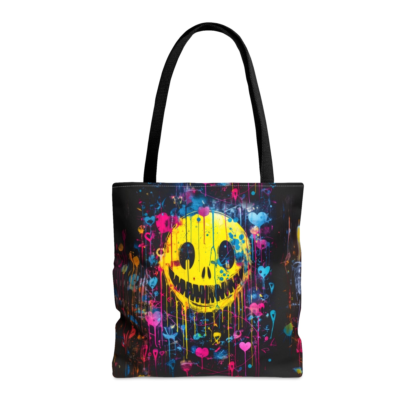 Urban Chaos: Graffiti Smiley Tote Bag