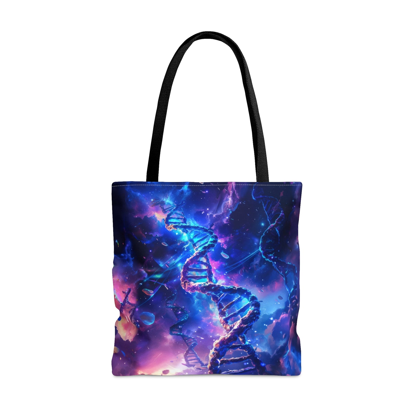 Cosmic Code: Galaxy DNA Tote Bag