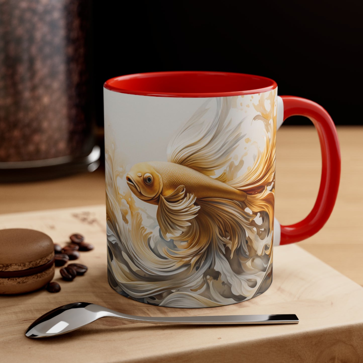 Gold Koi Carp Coffee Mug, 11oz