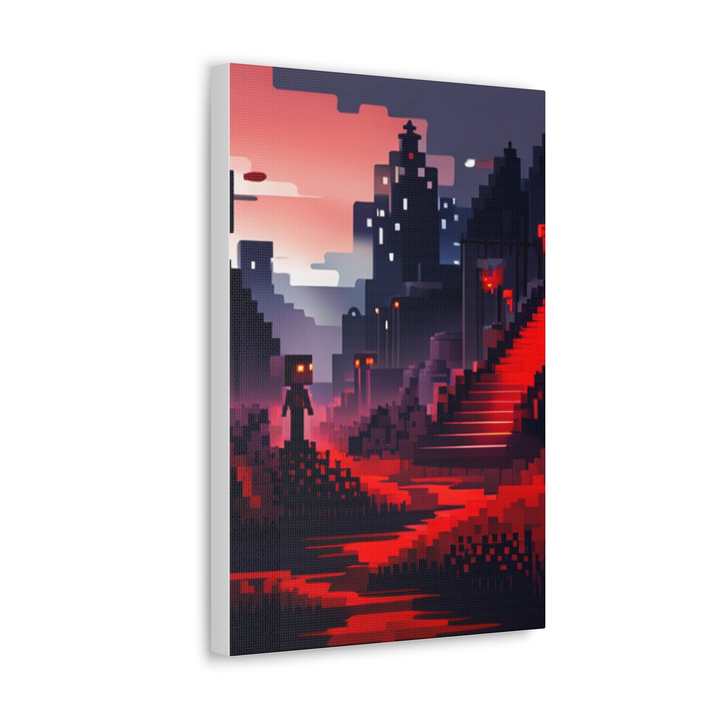 Red Creepy Castle Canvas Poster