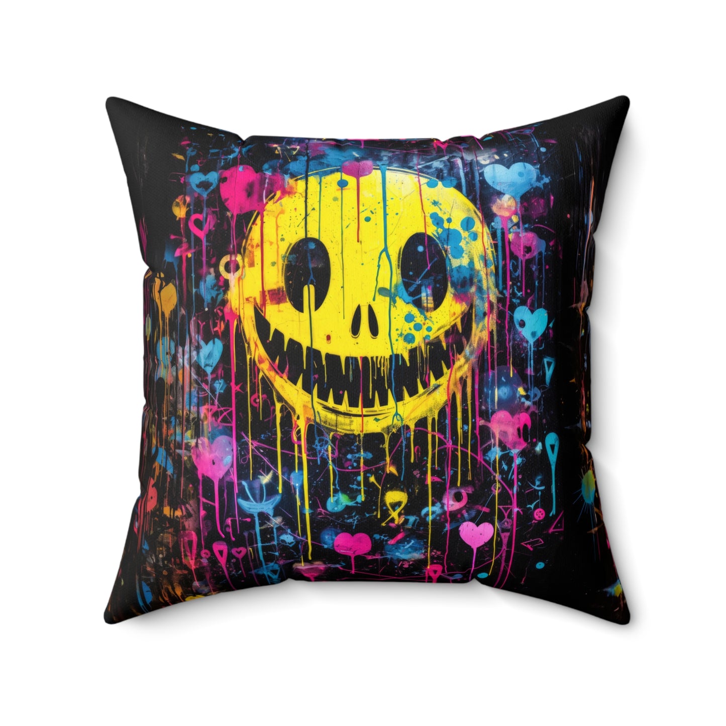 Urban Art Smiley Pillow