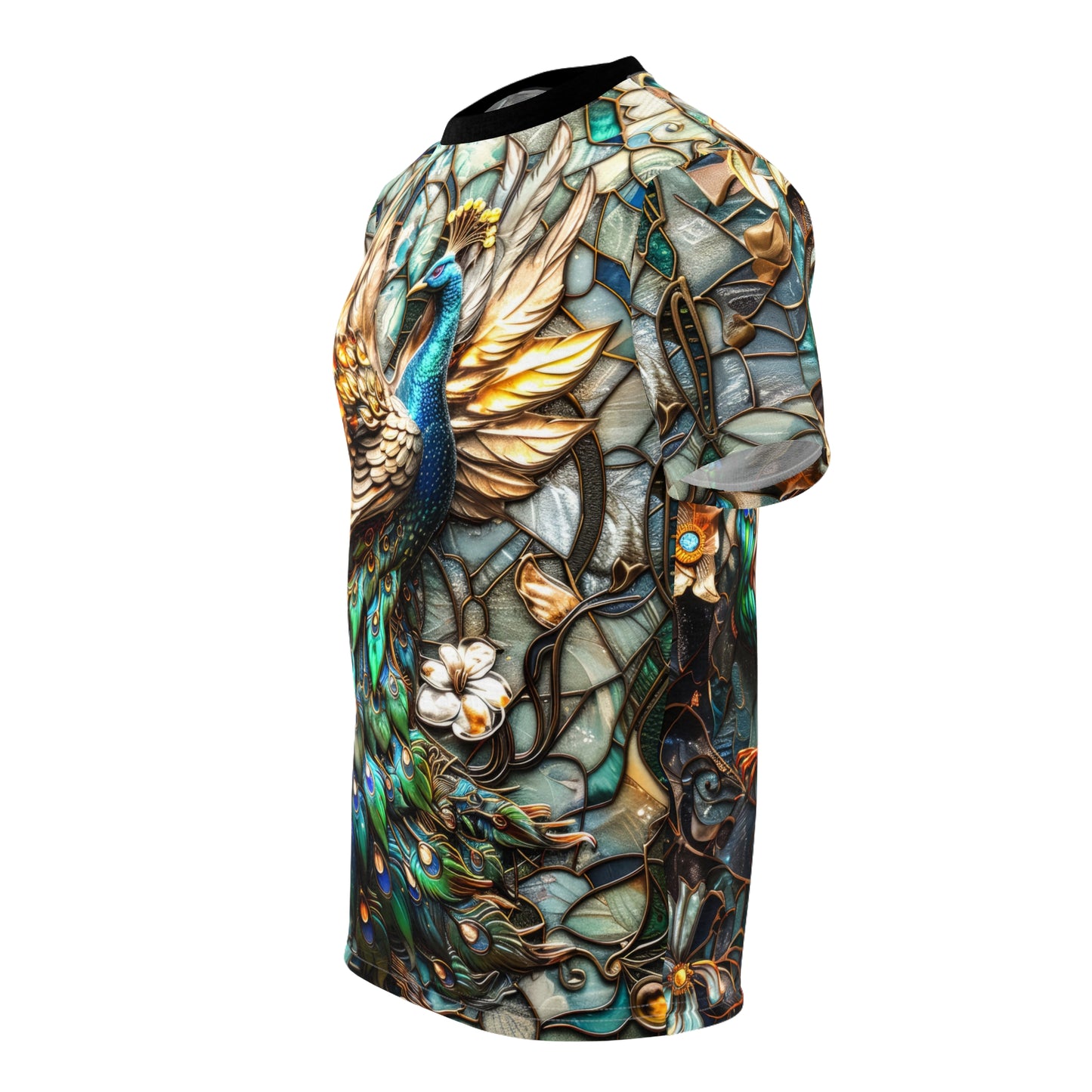Art Nouveau Peacock Splendor T-Shirt (AOP)