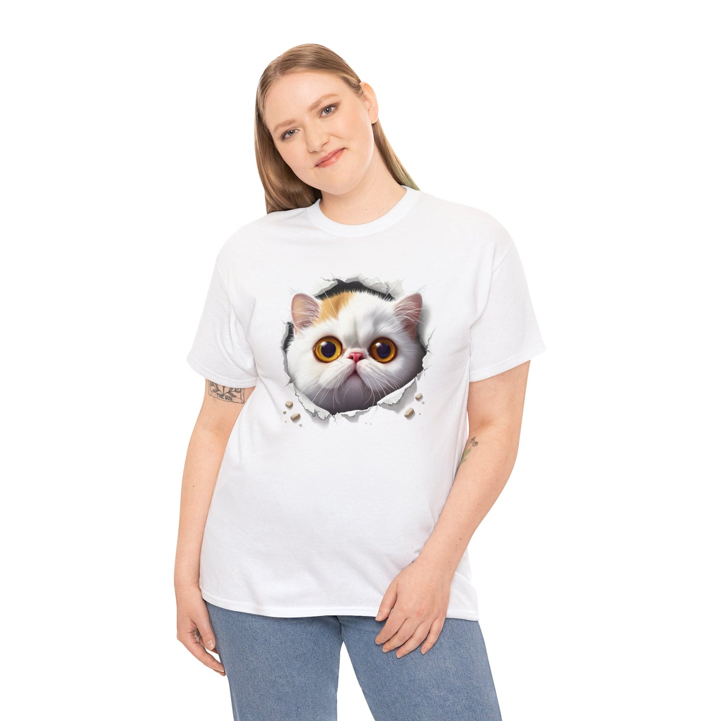 Cute Cat Unisex Heavy Cotton Tee (t-shirt)