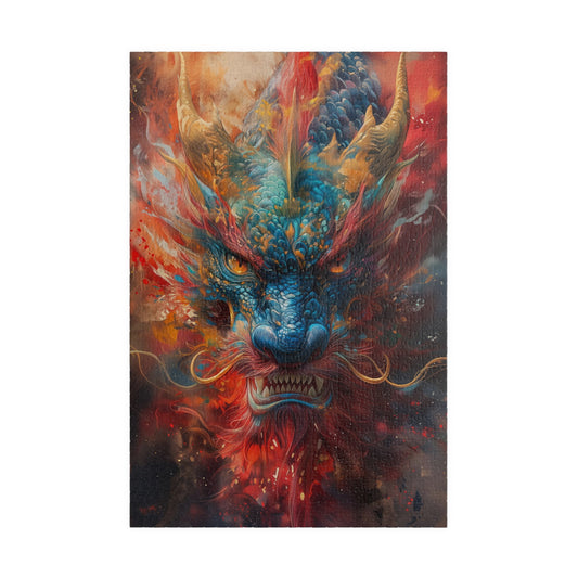 Ceremonial colored dragon jigsaw puzzle
