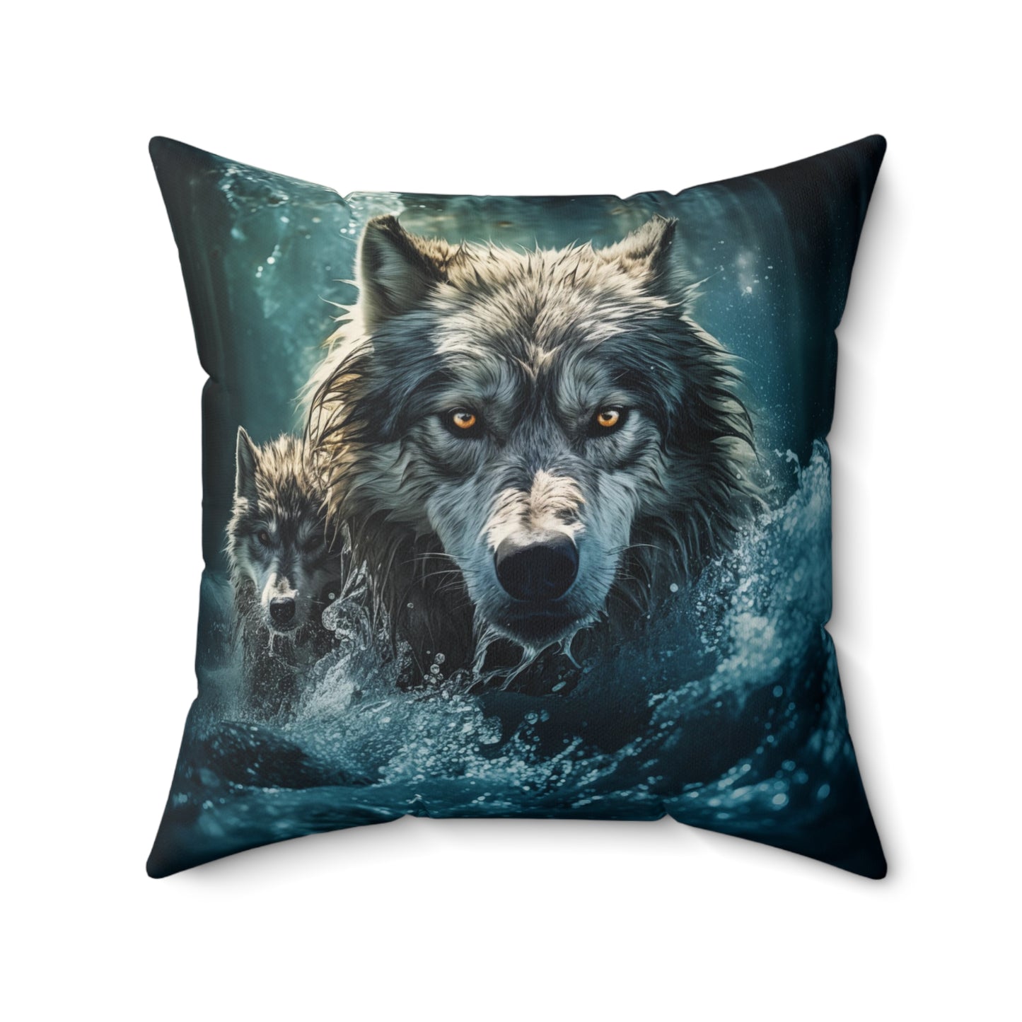 Wolfs in Water Pillow
