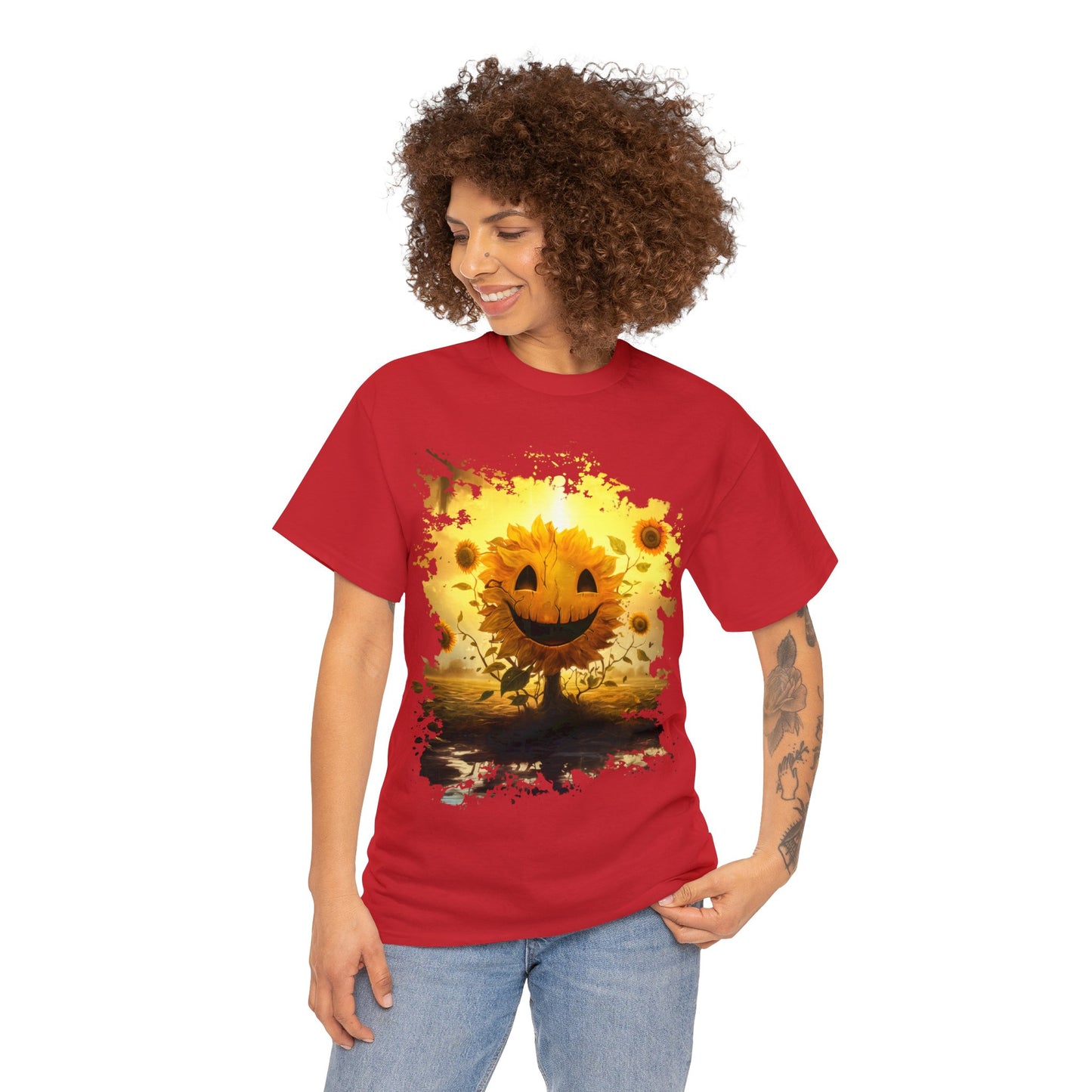 Sunflower Smile Unisex Heavy Cotton Tee (t-shirt)