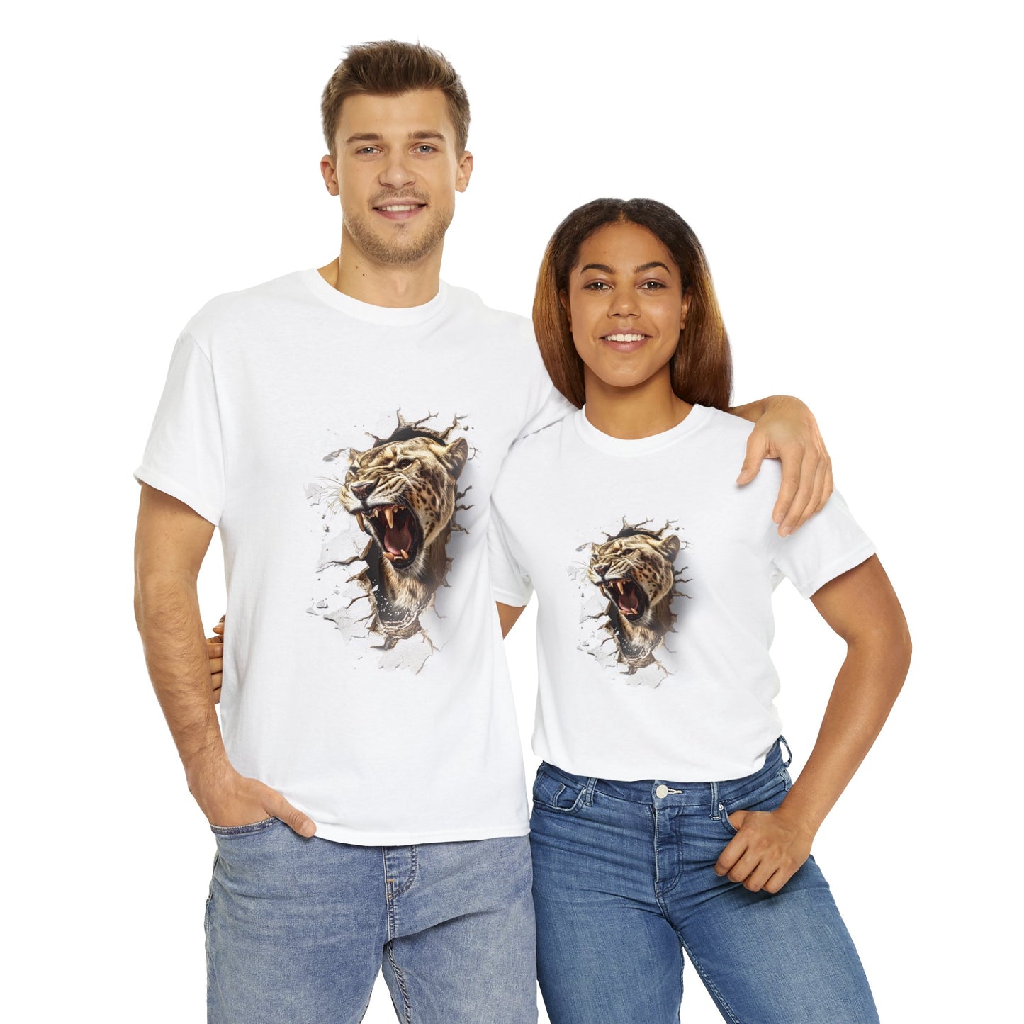 Angry Leopard Unisex Heavy Cotton Tee (t-shirt)