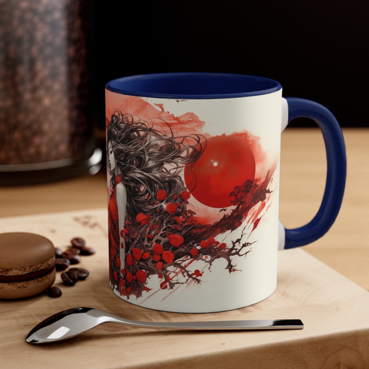 Exquisite Asian-Inspired Coffee Mug, 11oz