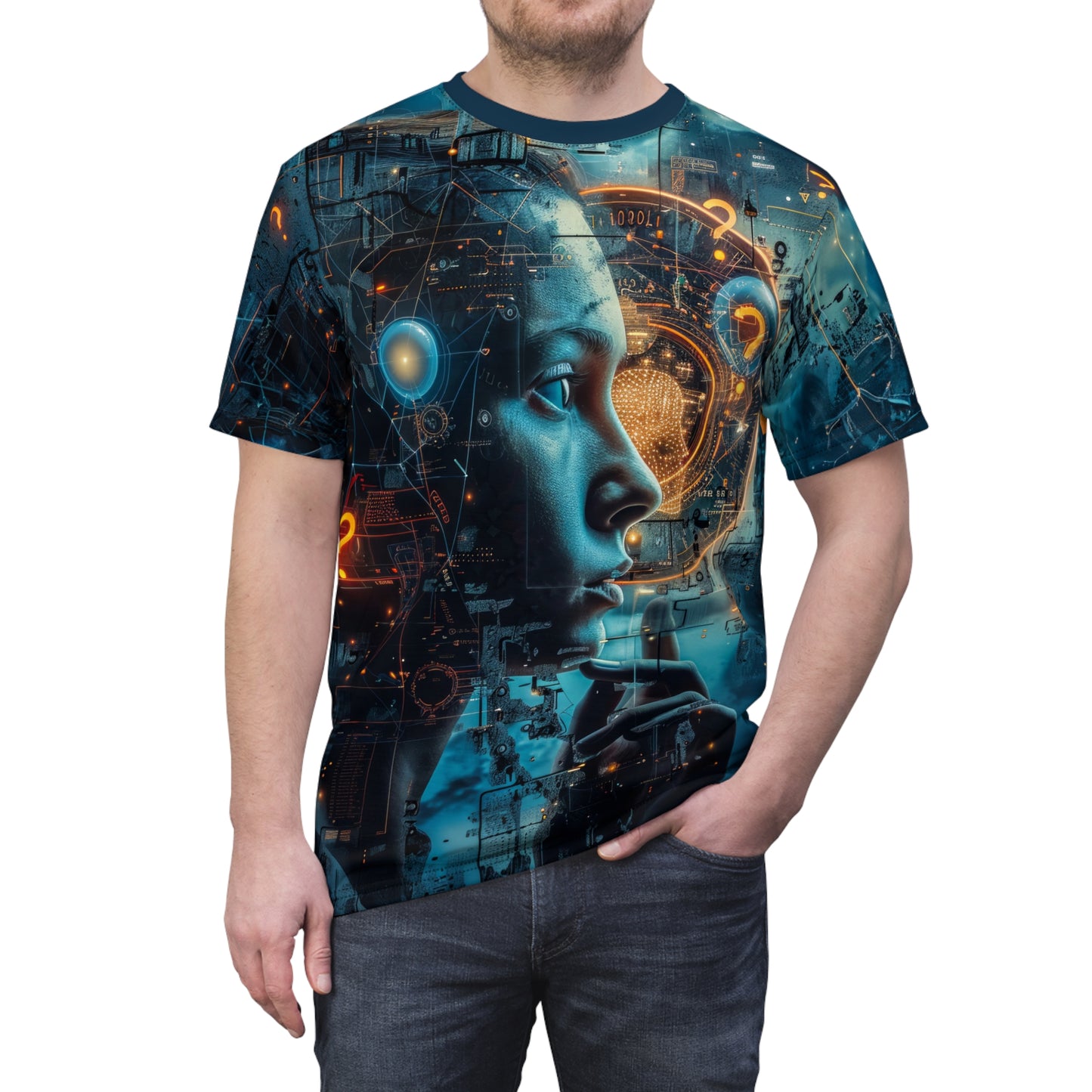 Futuristic Mindscape T-Shirt (AOP)