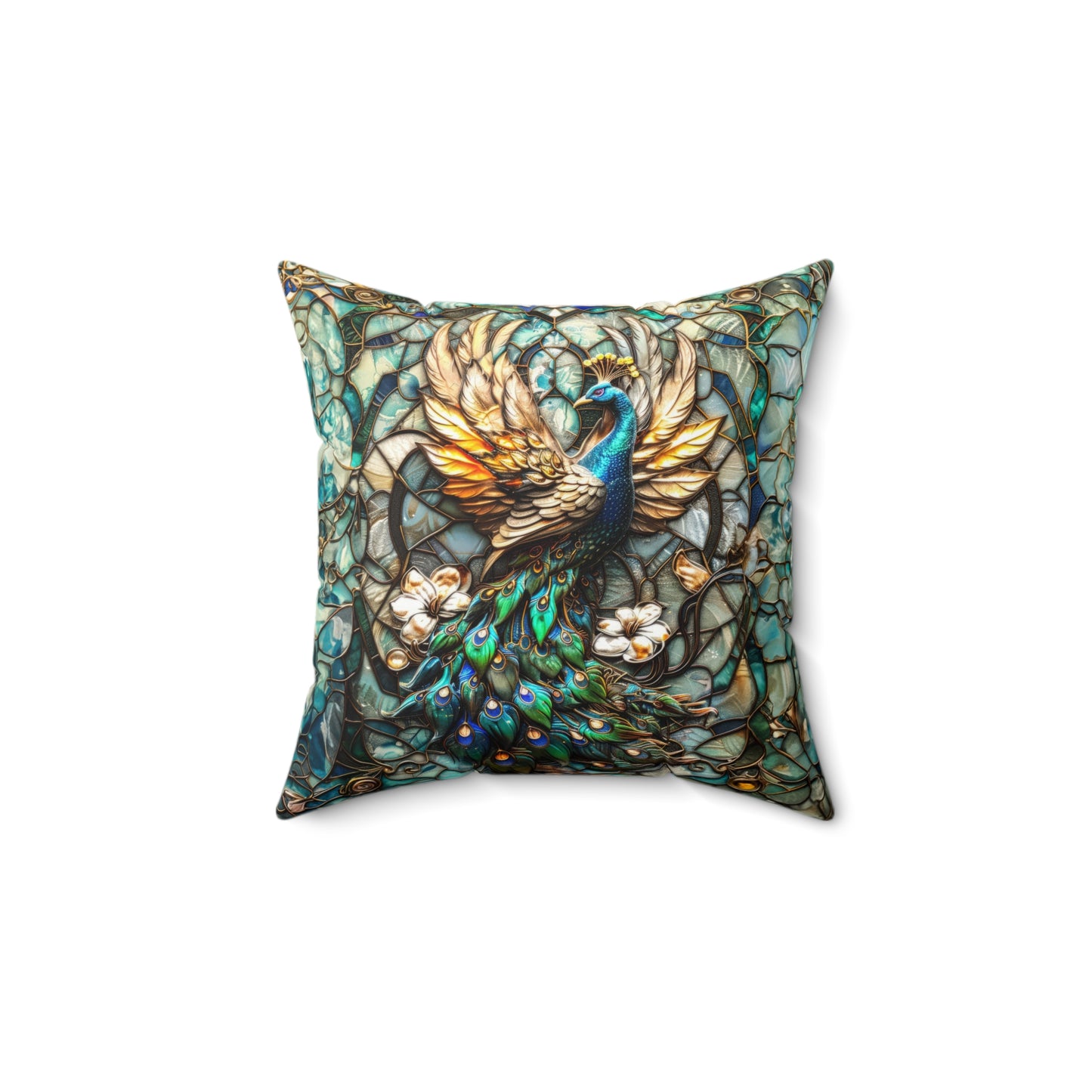 Opulent Peacock Dreams Pillow Pillow