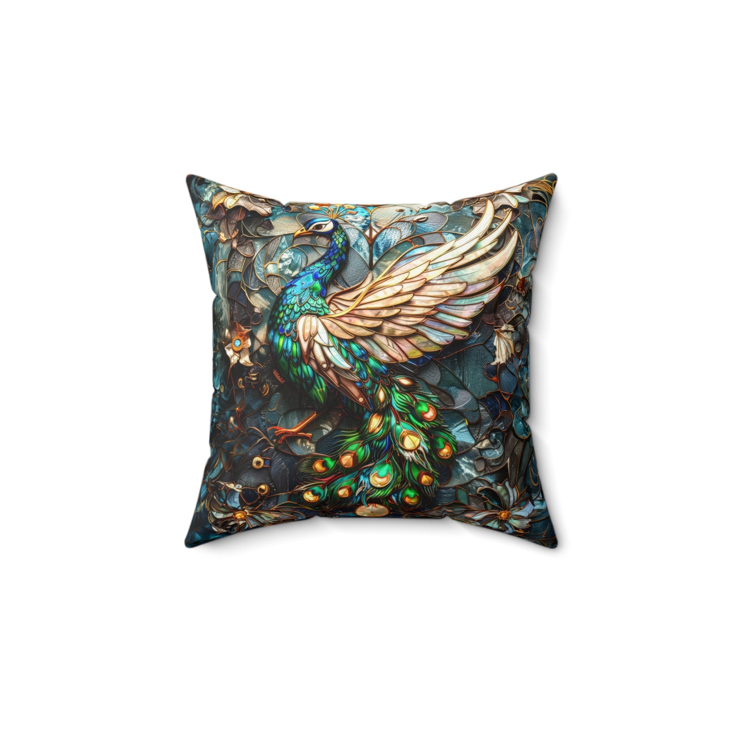 Opulent Peacock Dreams Pillow Pillow