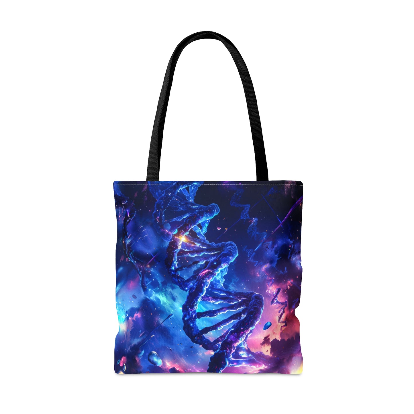 Cosmic Code: Galaxy DNA Tote Bag