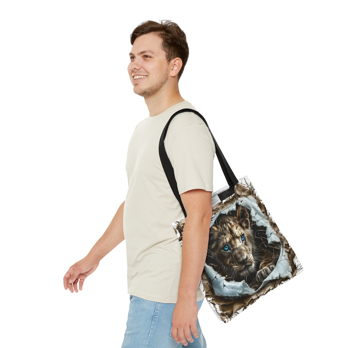 Lion Father with Son Tote Bag