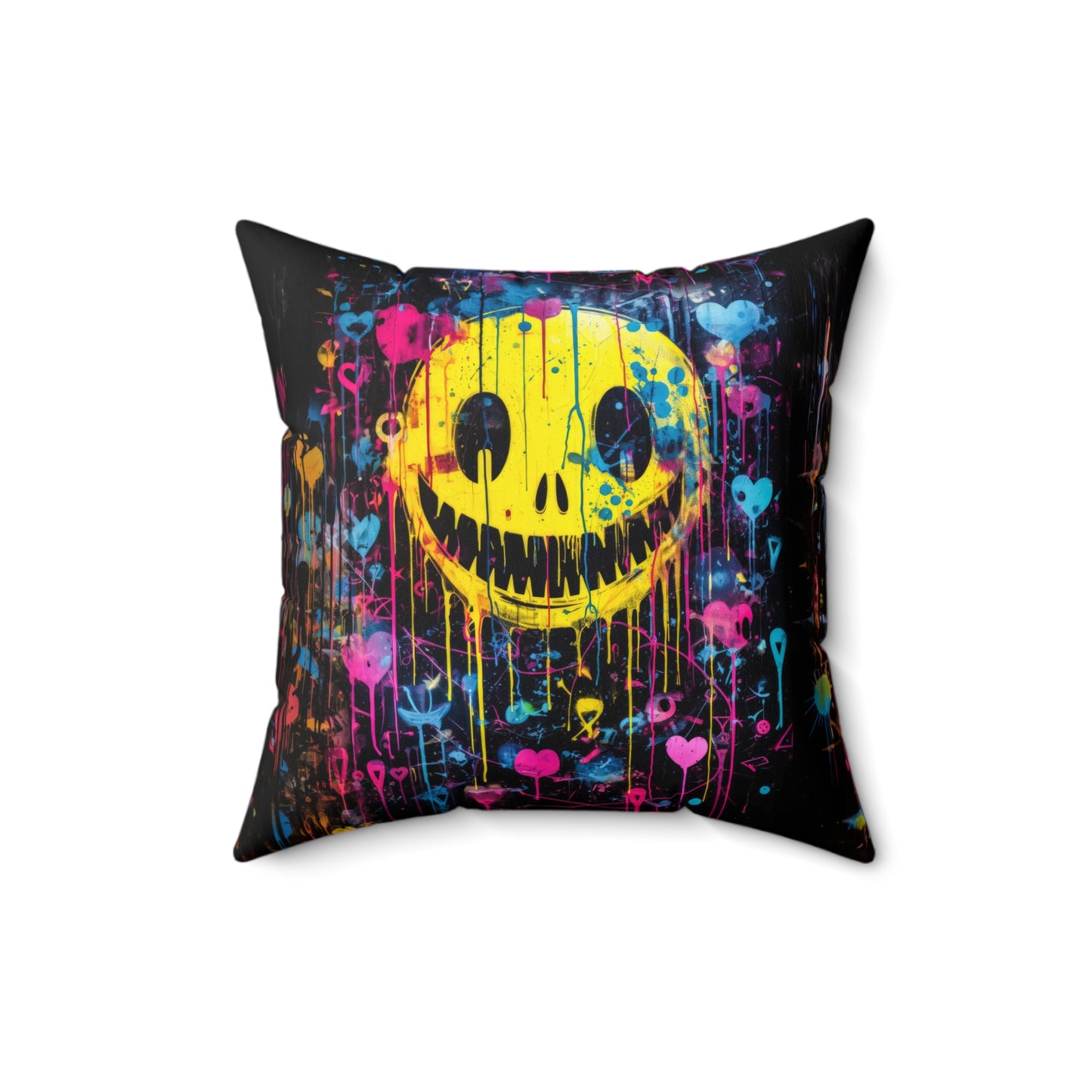 Urban Art Smiley Pillow