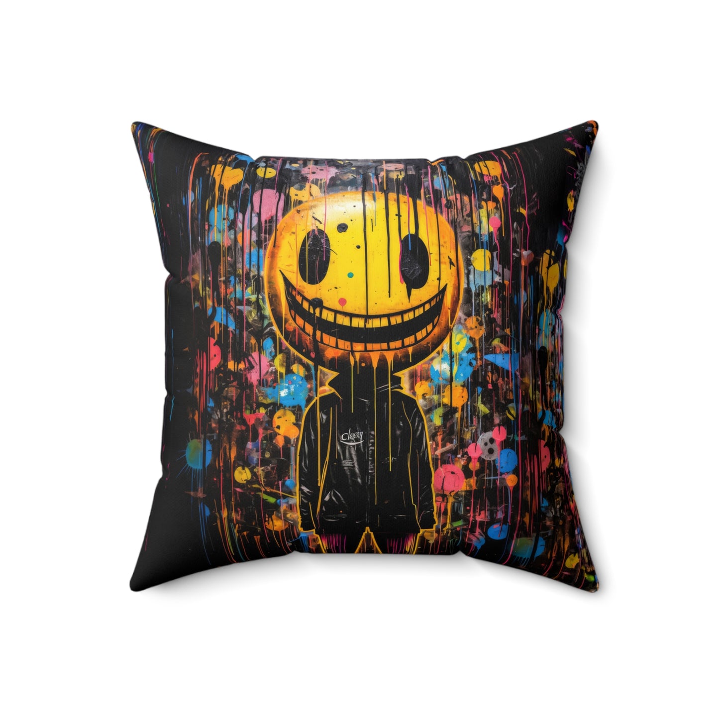 Urban Art Smiley Pillow