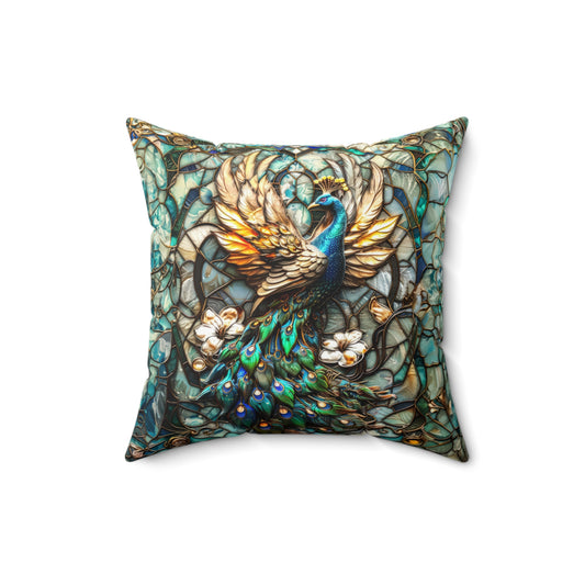 Opulent Peacock Dreams Pillow Pillow