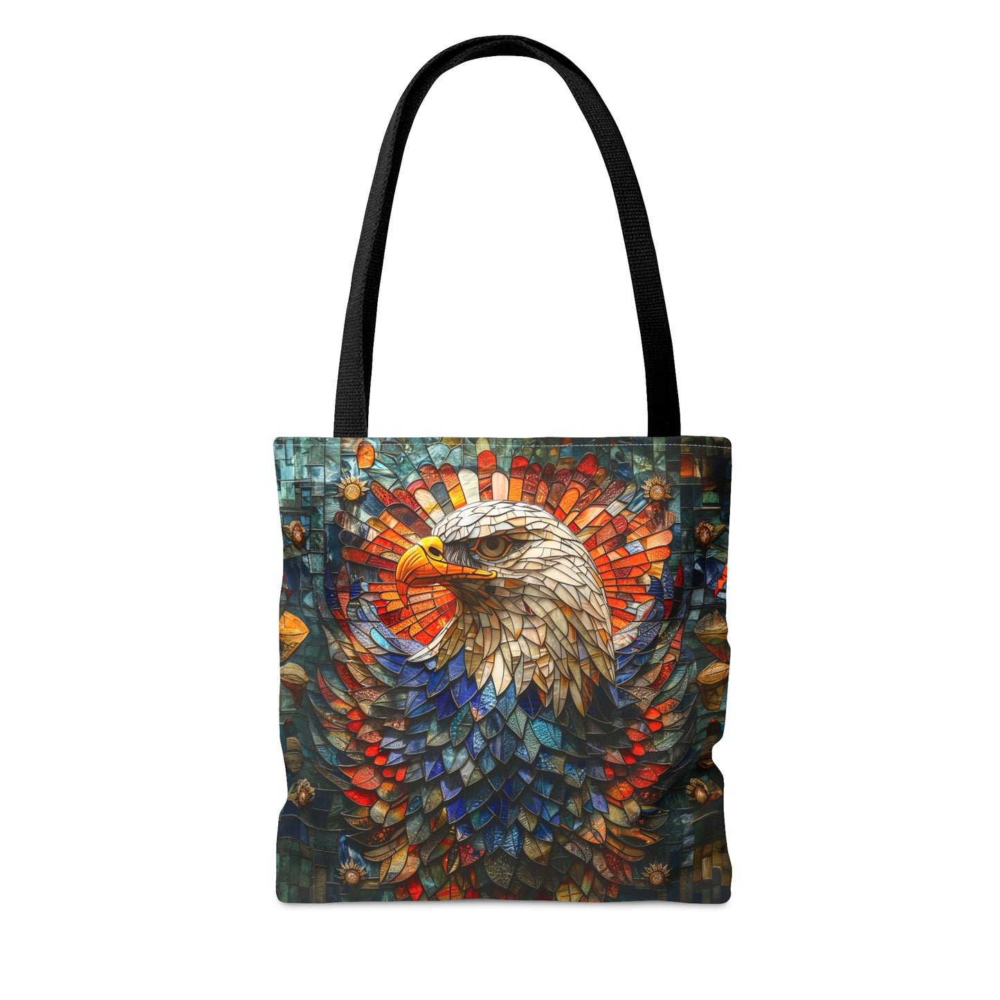 Eternal Vision: Stained Glass Eagle Tote Bag