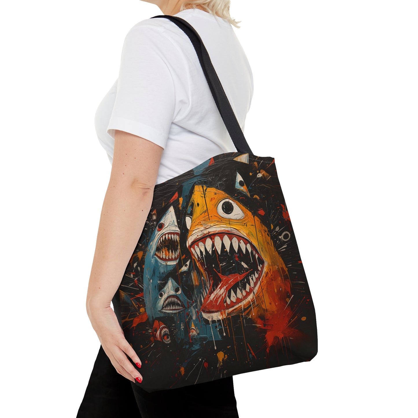 Neo - Impressionistic sharks Tote Bag