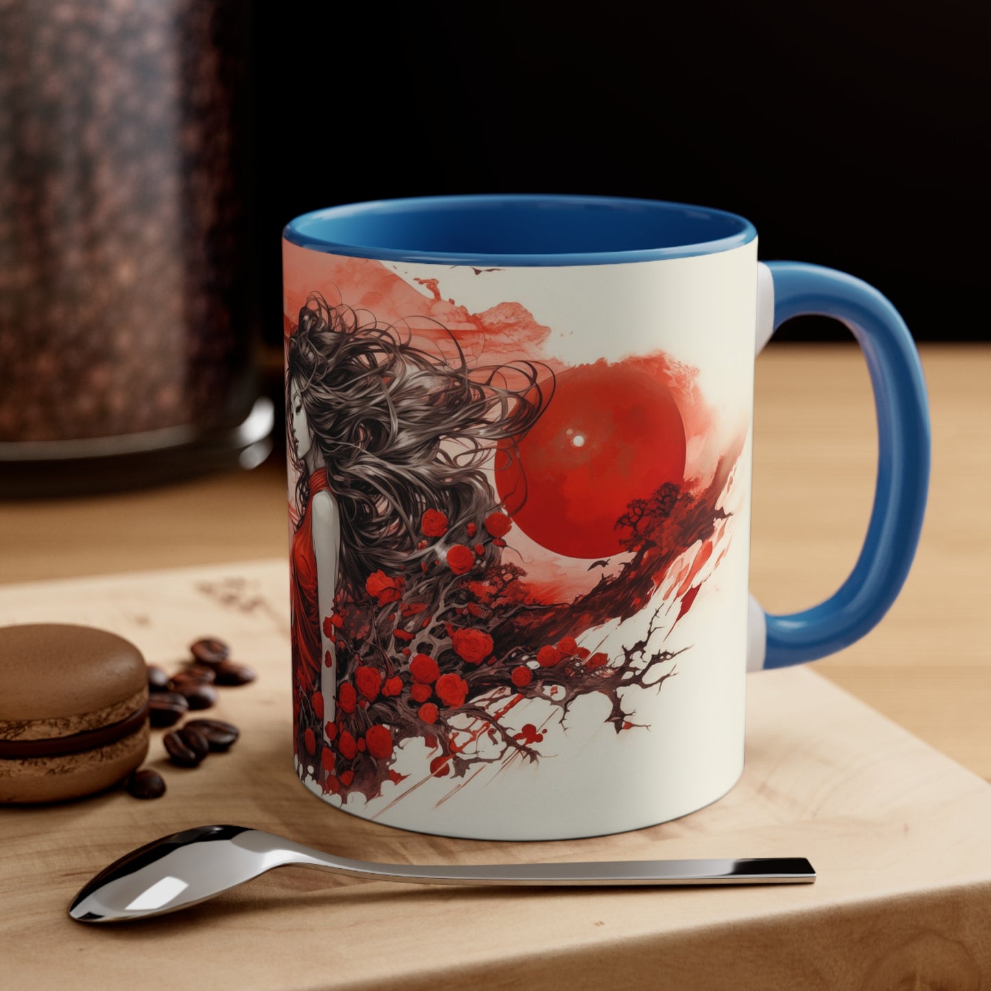 Exquisite Asian-Inspired Coffee Mug, 11oz