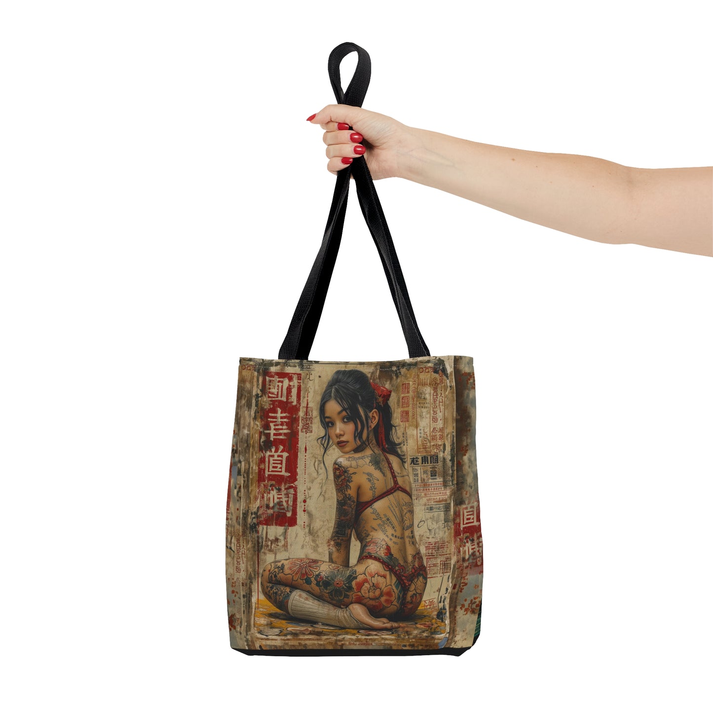 Gorgeous tattooed Asian woman Tote Bag
