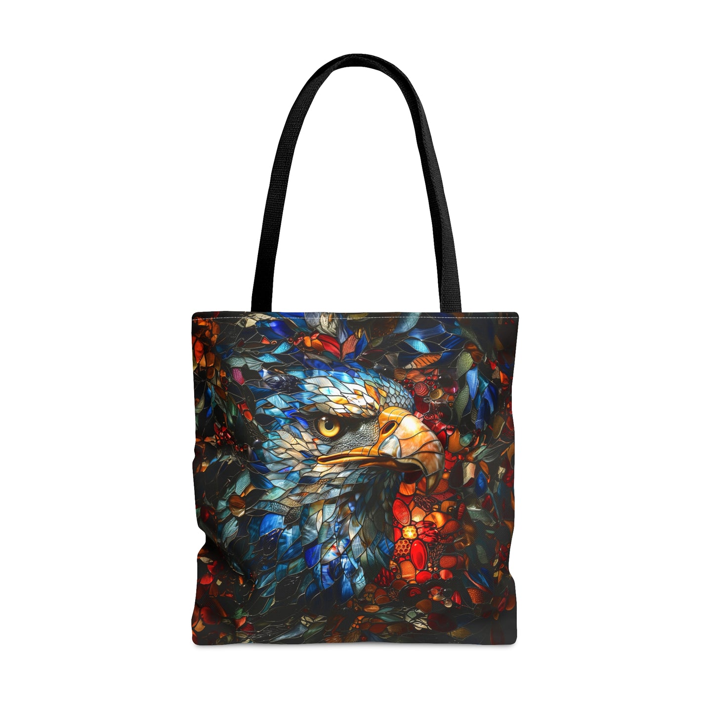 Eternal Vision: Stained Glass Eagle Tote Bag