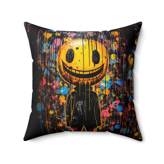 Urban Art Smiley Pillow