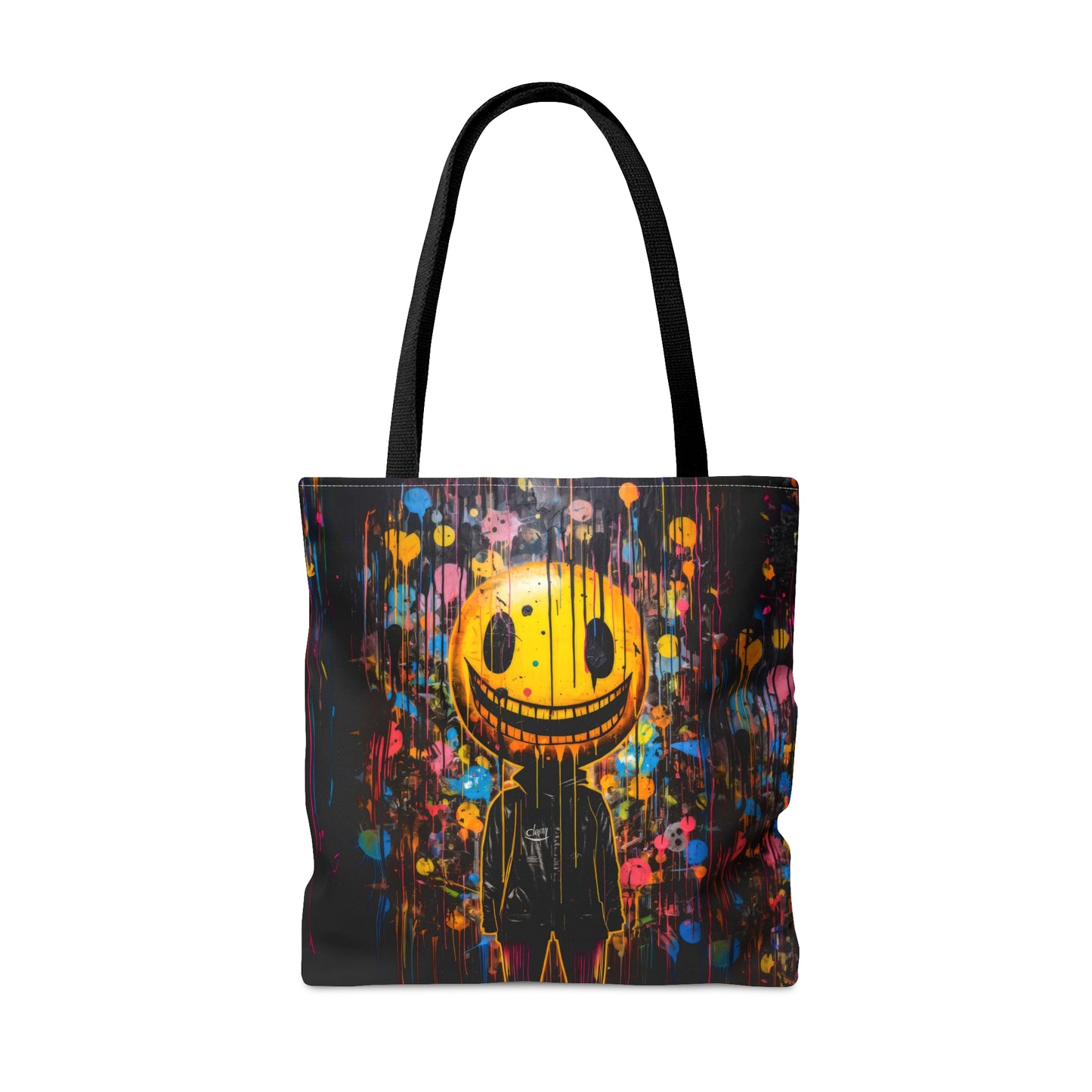 Urban Chaos: Graffiti Smiley Tote Bag