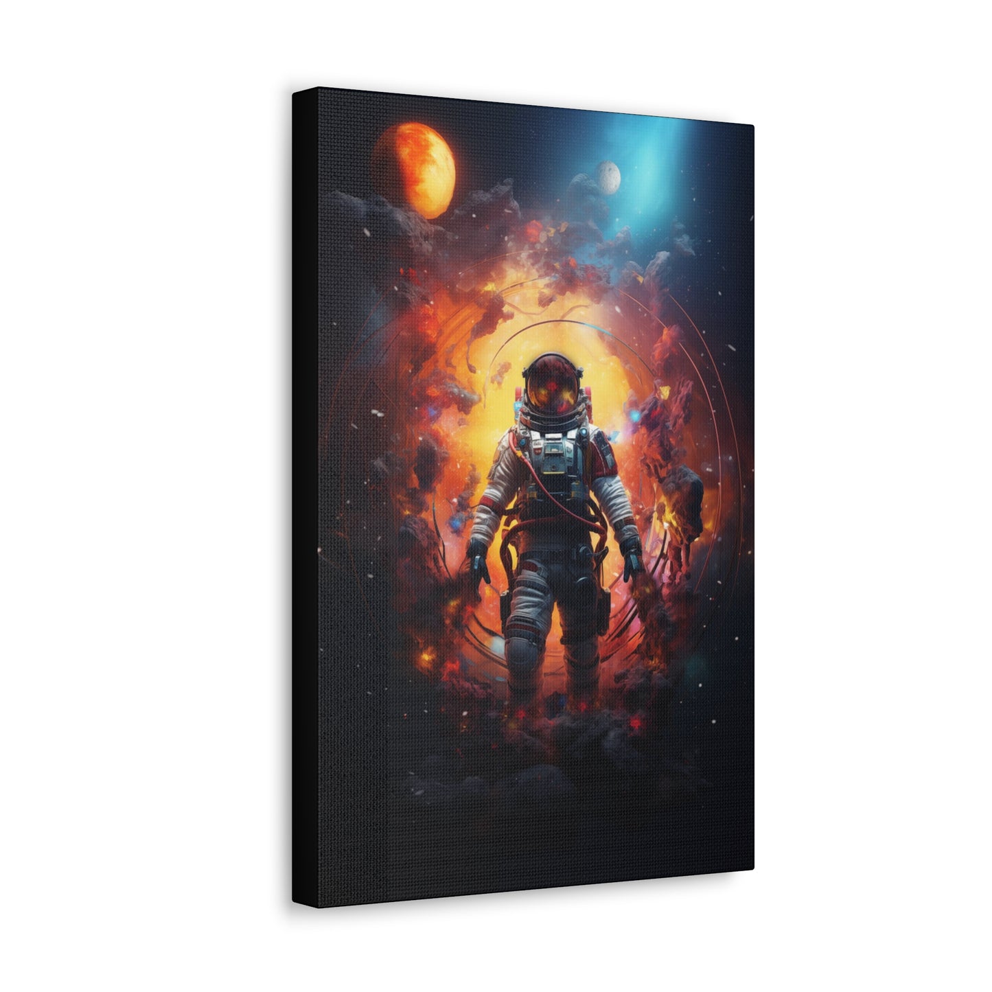Astronaut portal to the nebula Canvas Poster