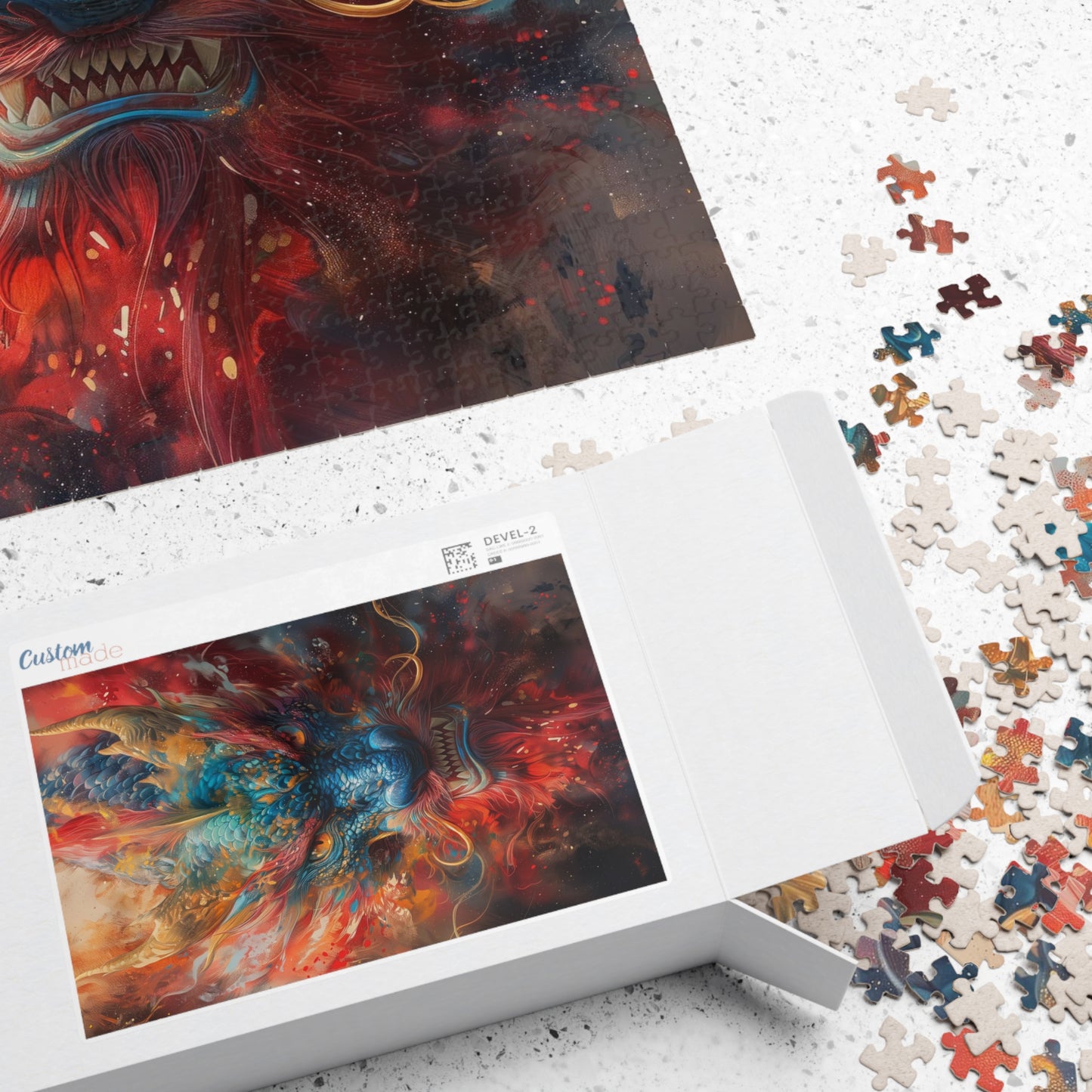 Ceremonial colored dragon jigsaw puzzle