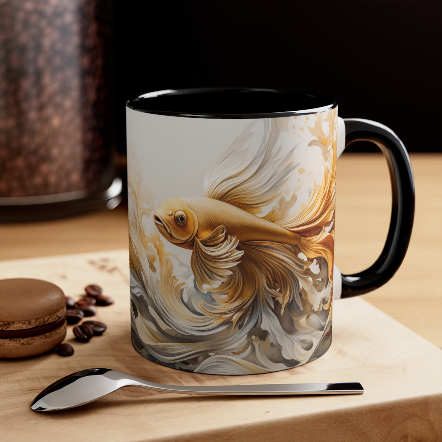 Gold Koi Carp Coffee Mug, 11oz