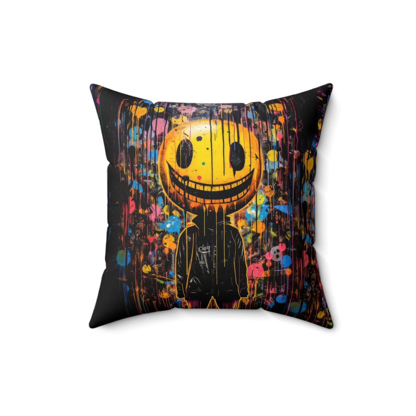 Urban Art Smiley Pillow