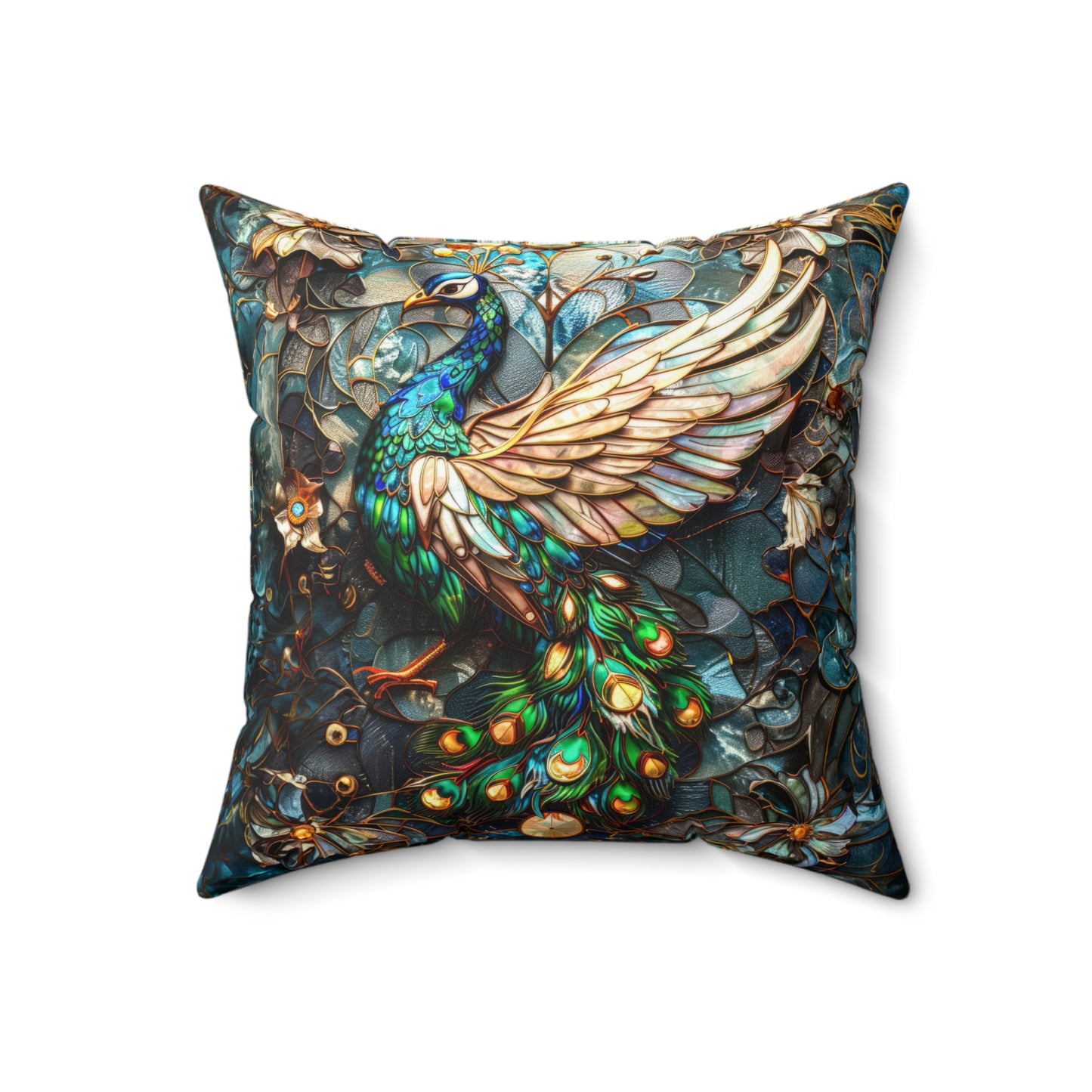 Opulent Peacock Dreams Pillow Pillow